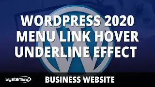 Wordpress 2020 Theme Menu Link Hover Underline Effect 👍