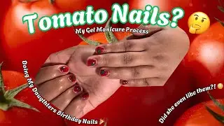 🍅 Маникюр с томатным вкусом | Гелевый маникюр | Маникюр на день рождения | Урок | Подходит для на...