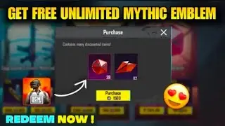 SECRET 😱 FREE UNLIMITED MYTHIC EMBLEM🤩HOW TO GET MYTHIC EMBLEM IN BGMI | MYTHIC EMBLEM FRAGMENT FREE