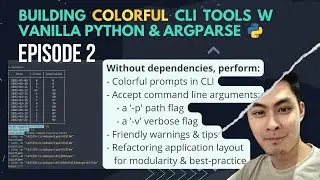 Build w/ Python 2: Colorful terminal CLI, argparse, python package structure (production-ready)