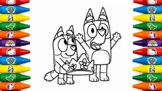 Cartoon Coloring Drawing | Bluey for Kids