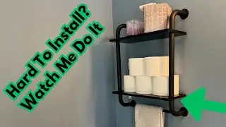Great Bathroom #Decor ? #bathroom #Shelves Wall Mounted, Rustic Farmhouse Pipe Shelves