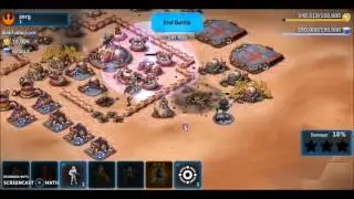 Star Wars Commander Level 4 Dewback Troopers and IG 86 Assasin Droid Squad Attacks