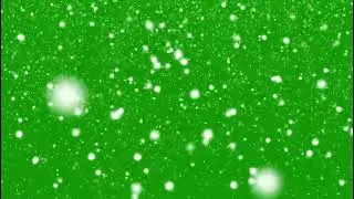 Clean Snowfall Overlay On Green Screen Background With Realistic Winter Motion Video
