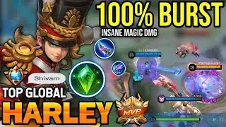 I USED TOP 1 GLOBAL HARLEY BUILD AND THIS HEPEND... (Instant Savage one shot) - MLBB #mobilelegends
