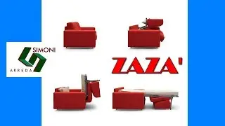 Divano Letto Zaz&agrave;, con penisola contenitore