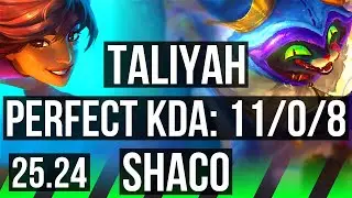 TALIYAH vs SHACO (JGL) | Perfect KDA: 11/0/8 | EUW Master | 25.24