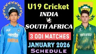 INDIA U19 VS SOUTH AFRICA U19 | 3 ODI MATCHES SCHEDULE JANUARY 2026 VAIBHAV SURYAVANSHI U19 CRICKET