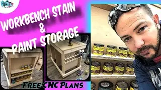 DIY Work Bench Spray Paint and Wood Stain Can Storage - Free CNC Files