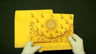 Designer Yellow Card | D-8207O | 123WeddingCards