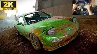 Rebuilding Mazda RX 7 - Forza Horizon 5 Steering Wheel Gameplay
