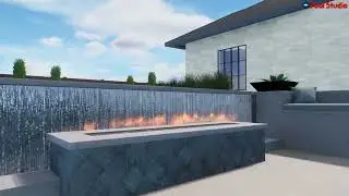 Modern Luxury Pool Design with Fire Feature | Custom Pools of Lubbock