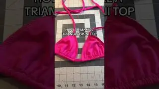 How to Sew a Triangle Bikini Top - Part 1! 👙#sewing #sew #diy #diybikini #trianglebikinitop