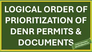 Logical Order of Prioritization of DENR Permits and Documents