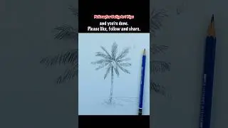 How to Draw a Tree - Palm Tree (Drawing Tutorial) please subscribe! #shorts #tutorial #howtodraw