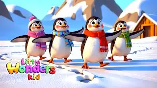 learn Numbers The five little Penguins Song - Nursery Rhymes & Kids Songs - Little Wonders kids