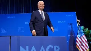 Crowd chants &lsquo;four more years&rsquo; as Joe Biden speaks at NAACP convention