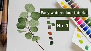 easy step by Step Watercolor Painting Tutorial &ndash; Episode no.1 leaf 