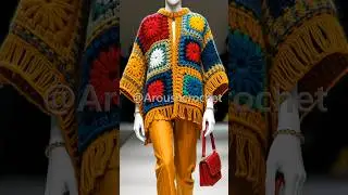 Crochet poncho designs #aroushcrochet
