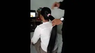Rambut Silky Baju Putih