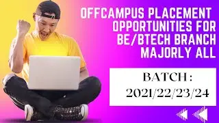 Offcampus Jobs and Internships for 2023/2024 batch