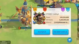 3743 Sleeper Adapt Rise of Kingdoms account showcase