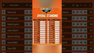 Villager eSports Pro Invitational Points Table