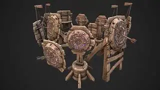 Darts and Dart Board .3D Model Set. Shooting range Target .