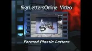 Formed Plastic Sign Letters