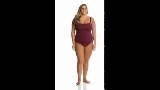 TYR Solid Square Neck Controlfit Plus Size | SwimOutlet.com