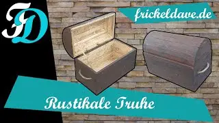 Rustikale Truhe mit rundem Deckel