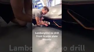 Lamborghini huracan with a new no drill front license plate mount