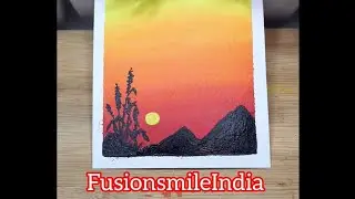 Sunset painting | Easy Sunset painting ideas@pagecraftdesigns