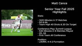 Matt Cence- 2025 UMASS Highlights