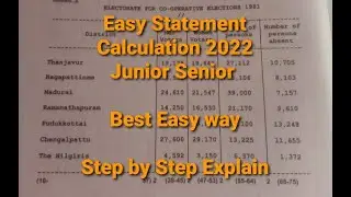 TYPING STATEMENT VERY VERY EASY CALCULATION JUNIOR AND SENIOR 2022@BharathiTnpscTypingStatement