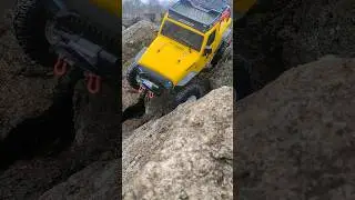 Custom 2 door Jeep making things interesting. #jeep  #offroad  #scale
