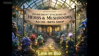 ✨ New Fantasy Herb & Mushroom Stickers! | Alche-Arts Greenhouse Drop 🌱🍄