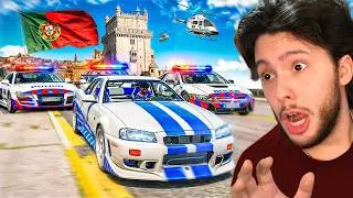 FUGI DA POL&Iacute;CIA EM PORTUGAL no GTA 5 RP!