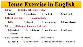 Tense Exercise in English for All Exams