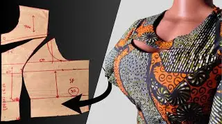 How To Draft A Princess Dart Bustier pattern With Keyhole Detail || Very Detailed