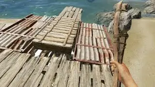 Stranded Deep (PS4) - Adding crates to your raft.