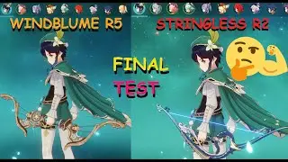 Windblume Ode R5 VS Stringless R2 For Venti ? ( Genshin Impact Weapon Comaparisson )