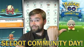 THIS WAS INSANE! 40+ SHINY SEEDOT CAUGHT! (Pokemon GO Community Day)