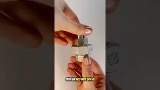 LUVA ROSCADA  Uni&atilde;o Plana Rosca M/F BSPT Inox 304 - 1/2 pol