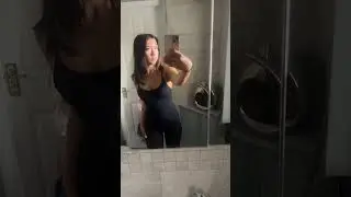 Stylish mirror selfie in black bodysuit#mirrorselfie #blackbodysuit #fashion #style