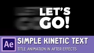 Simple kinetic text title animation in after effects ✔