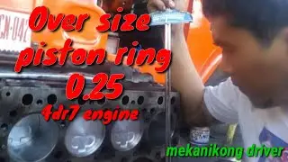 Ring gap clearance 0.25 mitsubishi 4DR7 engine #pistonring #piston #engine
