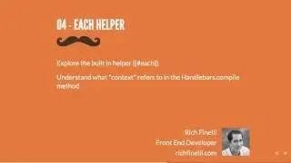 04 Handlebars Training: Each Helper