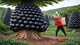 Harvesting Hybrid Wild Olives | Seed Cracking, Peeling Secrets & Sold Out Fast at a Crowded Market