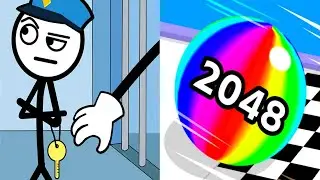Thief Puzzle vs Ball Run 2048 - Satisfying ASMR Gameplay All Levels